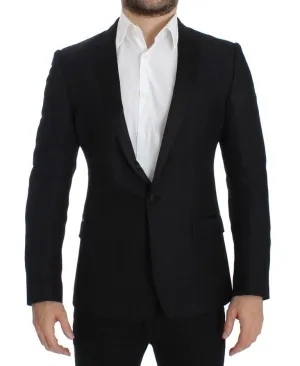 Black wool MARTINI slim blazer