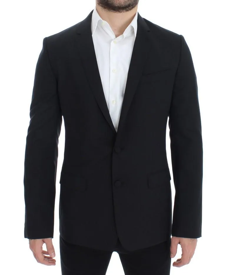 Black wool stretch MARTINI blazer