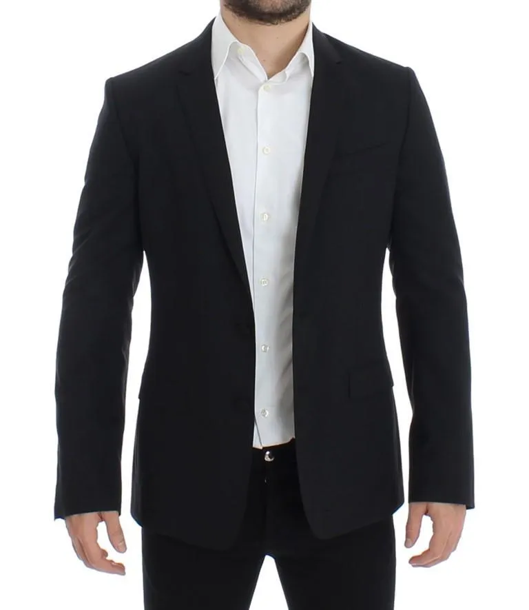 Black wool stretch MARTINI blazer