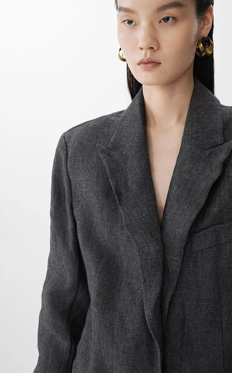 Blazer / JNBY Eco-Friendly Single-Button Linen Blazer