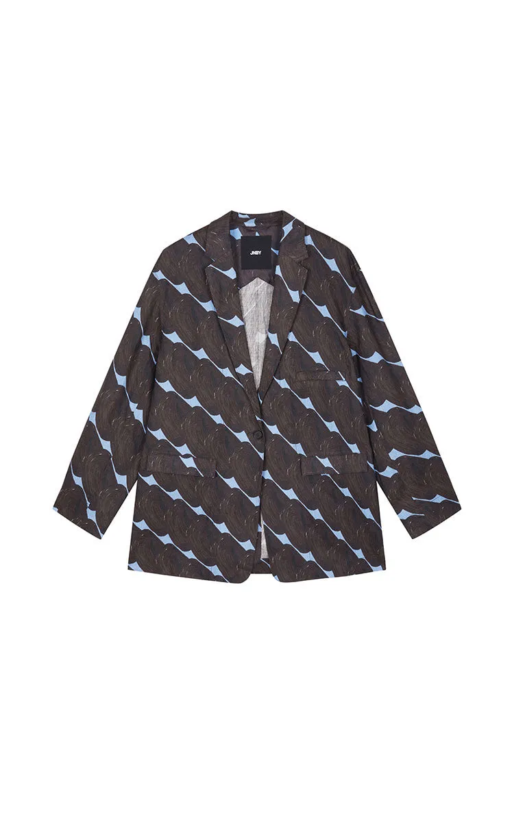 Blazer / JNBY Floral Loose Single-Breasted Blazer