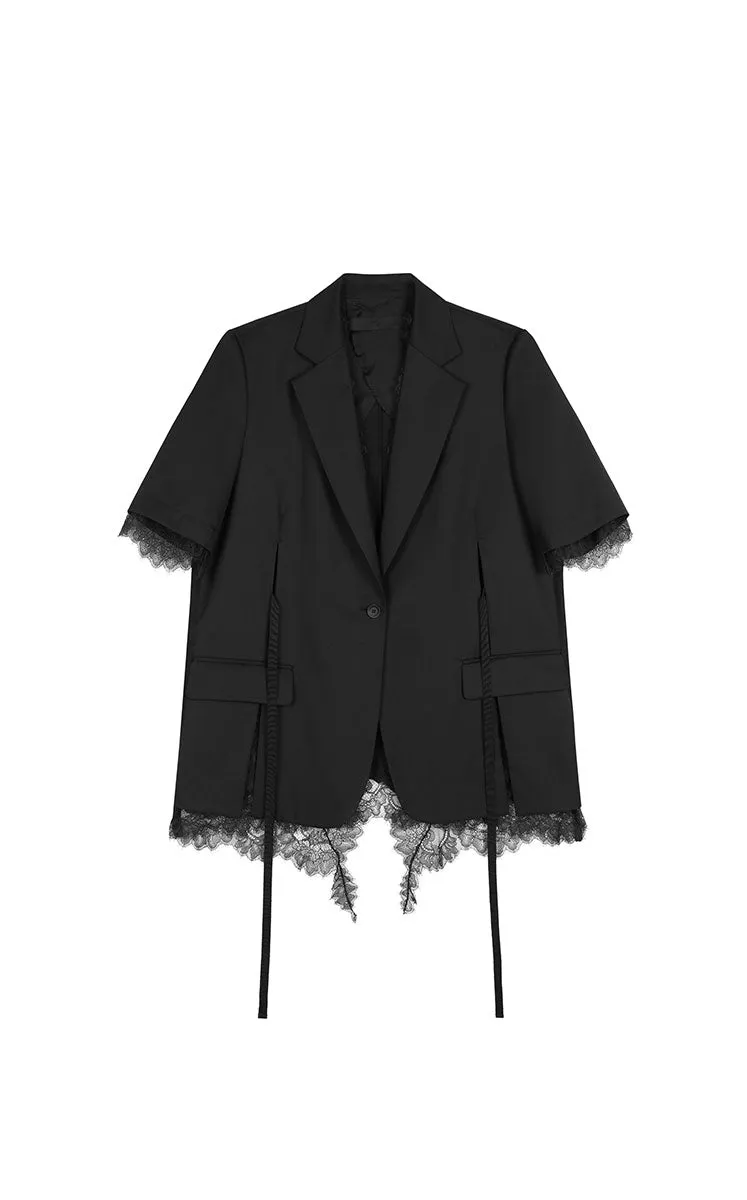 Blazer / JNBY Luxe Wool-Blend Lace Panel Blazer