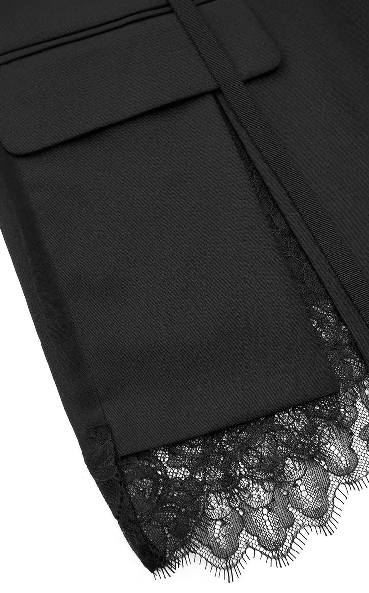 Blazer / JNBY Luxe Wool-Blend Lace Panel Blazer