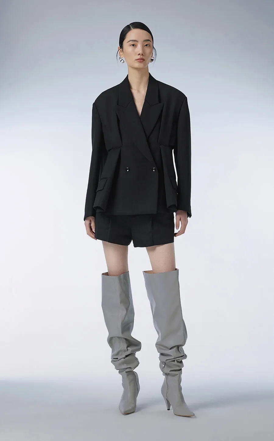 Blazer / JNBY Wool Blazer in Pleated-detail