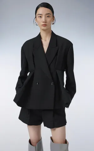 Blazer / JNBY Wool Blazer in Pleated-detail