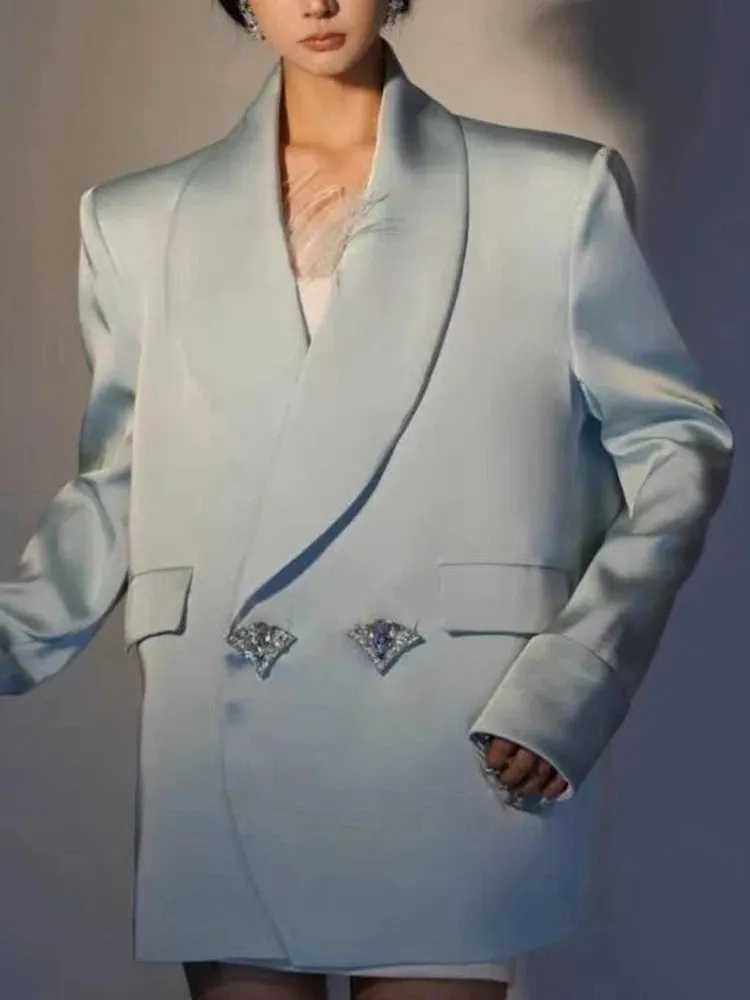 Blazer Shawl Collar Long Sleeve