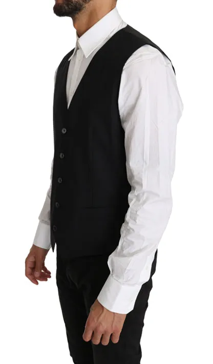 Blazer Vest 2 Piece Black Wool MARTINI