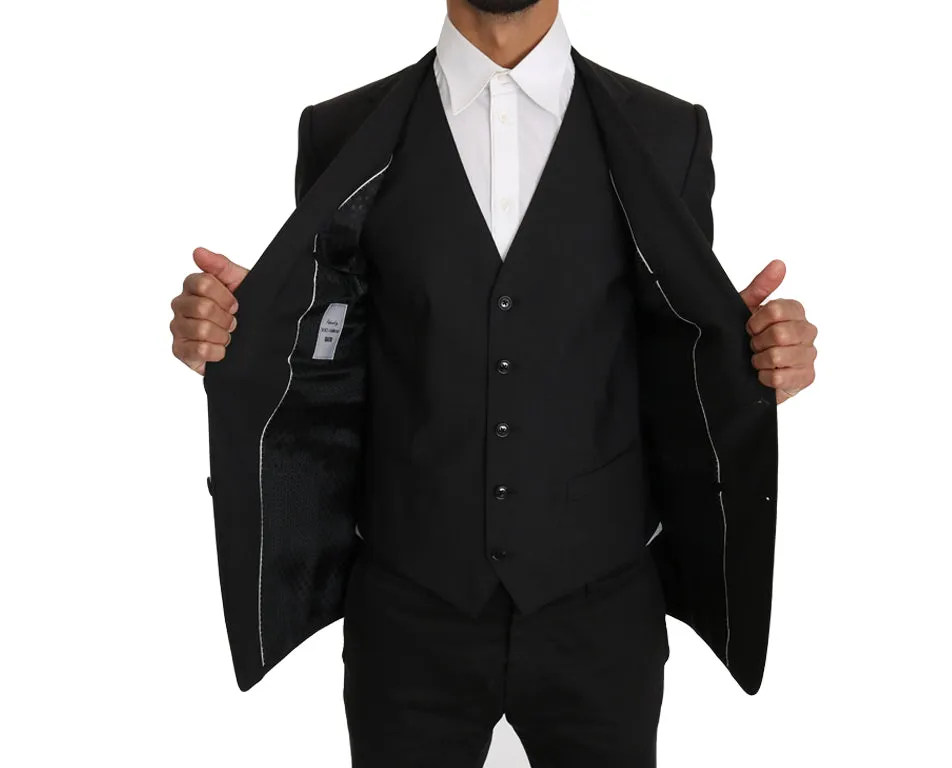 Blazer Vest 2 Piece Gray Wool MARTINI