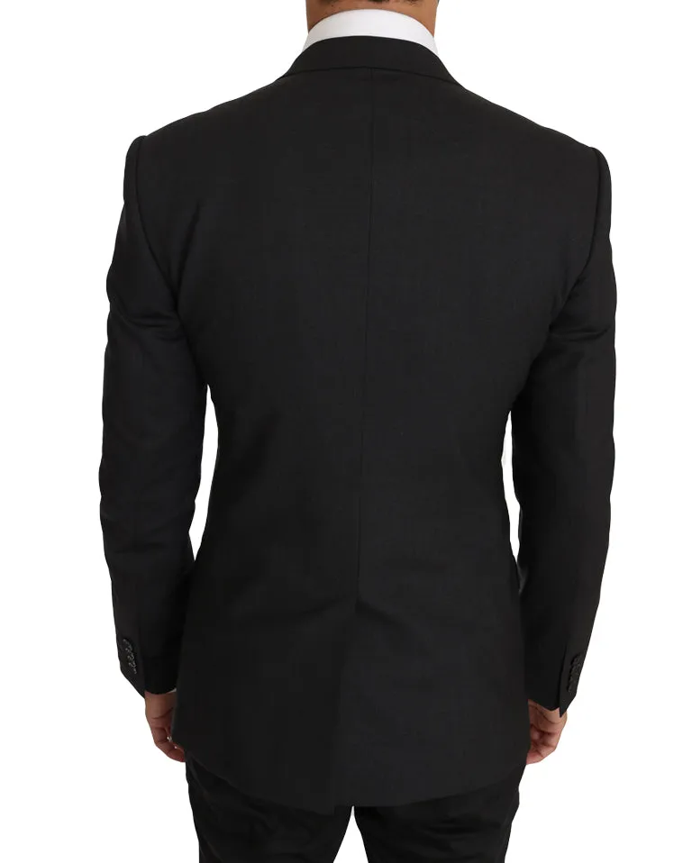 Blazer Vest 2 Piece Gray Wool MARTINI