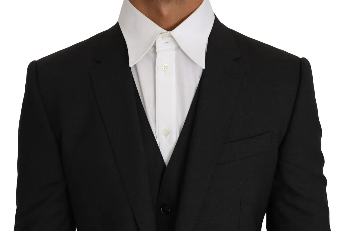 Blazer Vest 2 Piece Gray Wool MARTINI