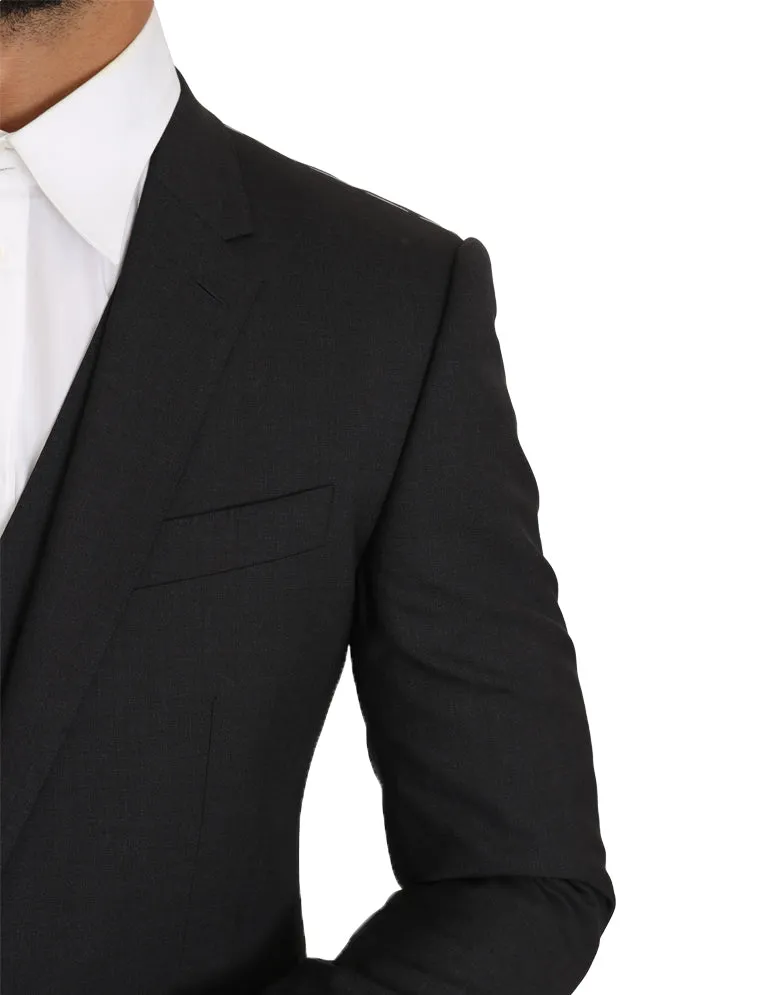 Blazer Vest 2 Piece Gray Wool MARTINI