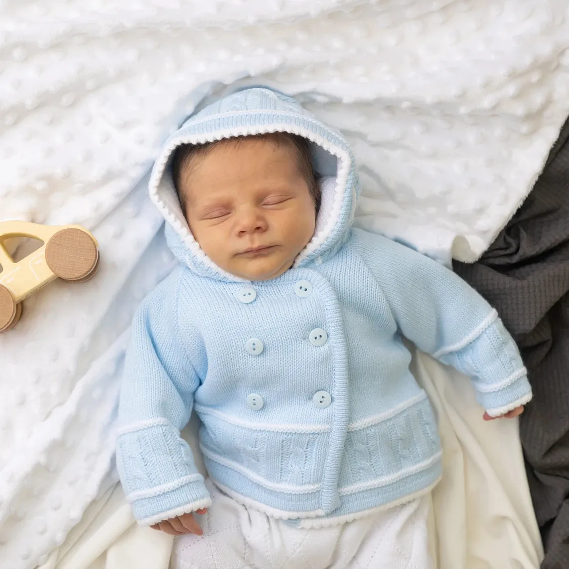 Blue & White Knitted Jacket