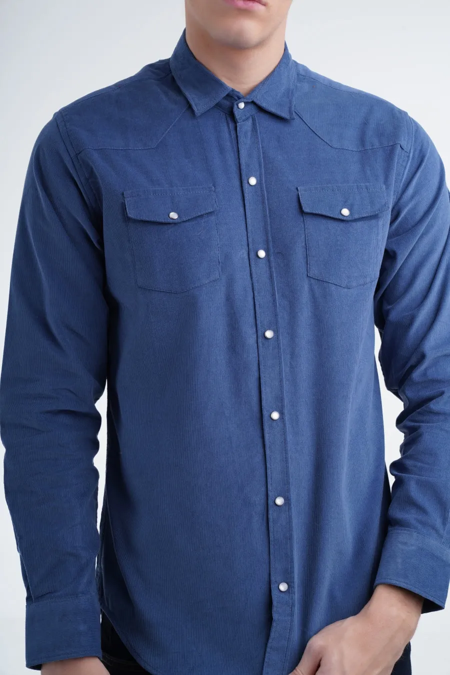 Blue Corduroy Shirt