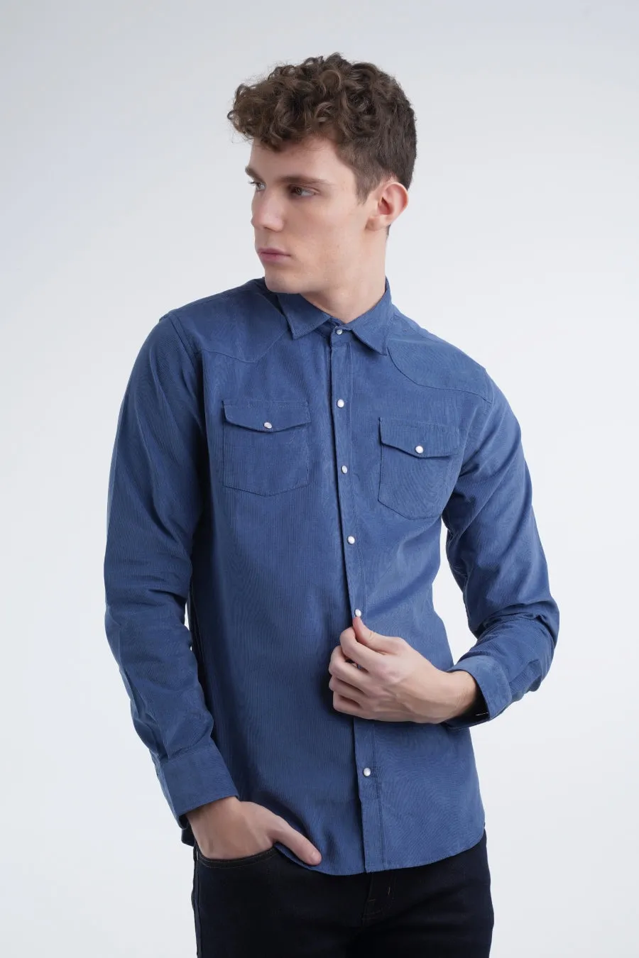 Blue Corduroy Shirt