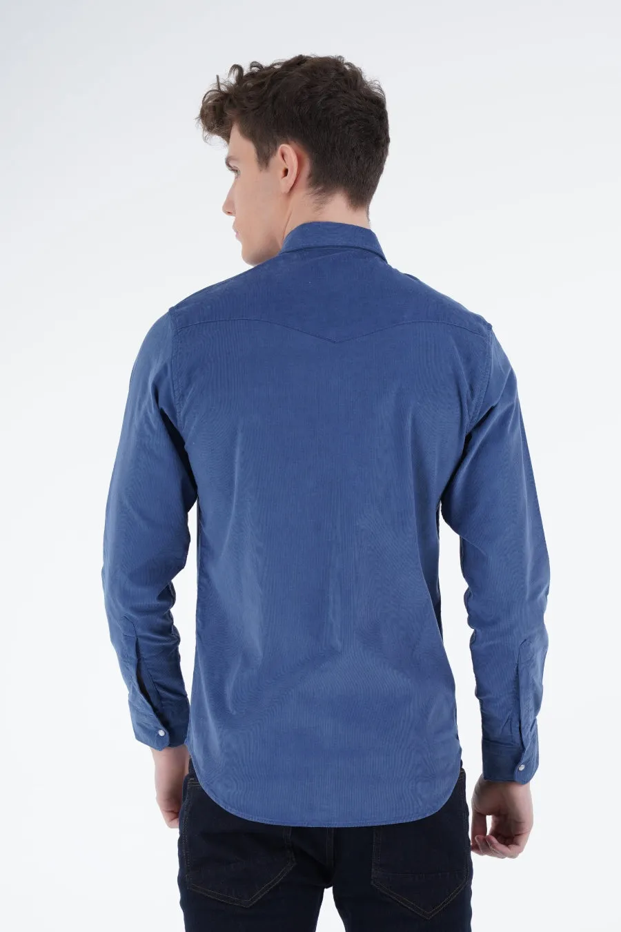 Blue Corduroy Shirt