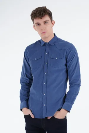Blue Corduroy Shirt