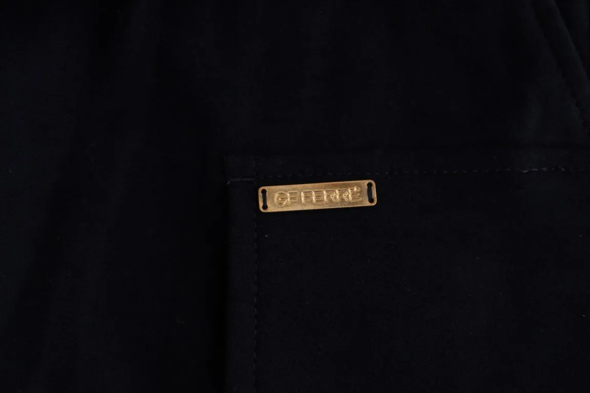 Blue Cotton Cargo Straight Fit Pants