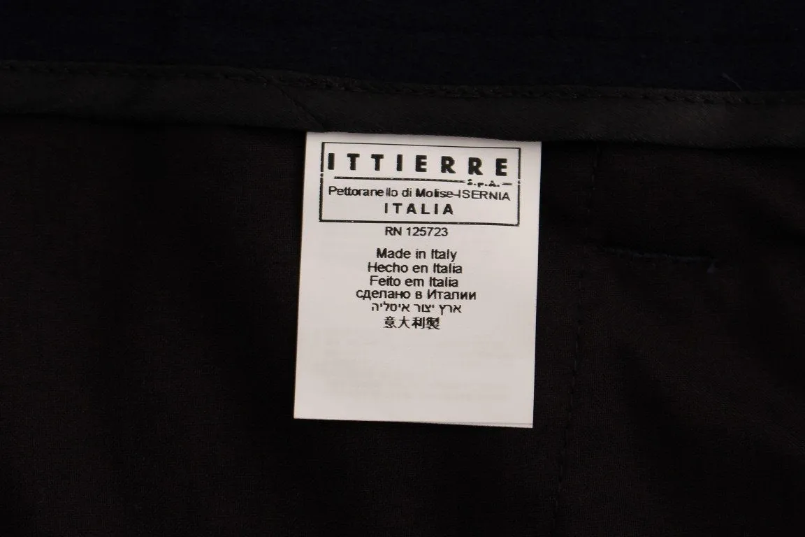 Blue Cotton Cargo Straight Fit Pants