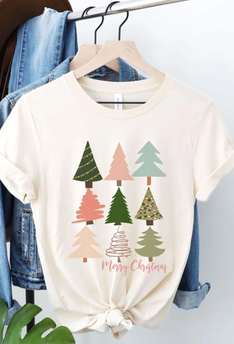 Boho Christmas Tree Graphic Tee