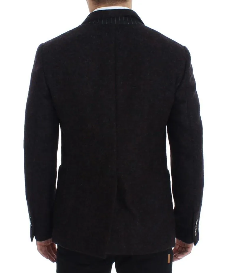 Bordeaux alpaga two button blazer