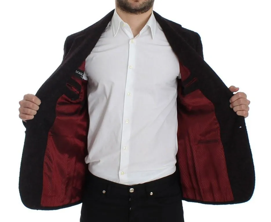 Bordeaux alpaga two button blazer