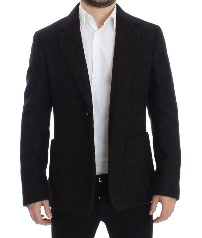 Bordeaux alpaga two button blazer