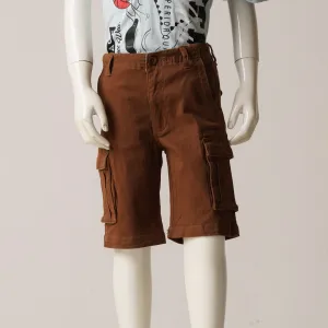 Boys Short Cargo Pant-Mustard