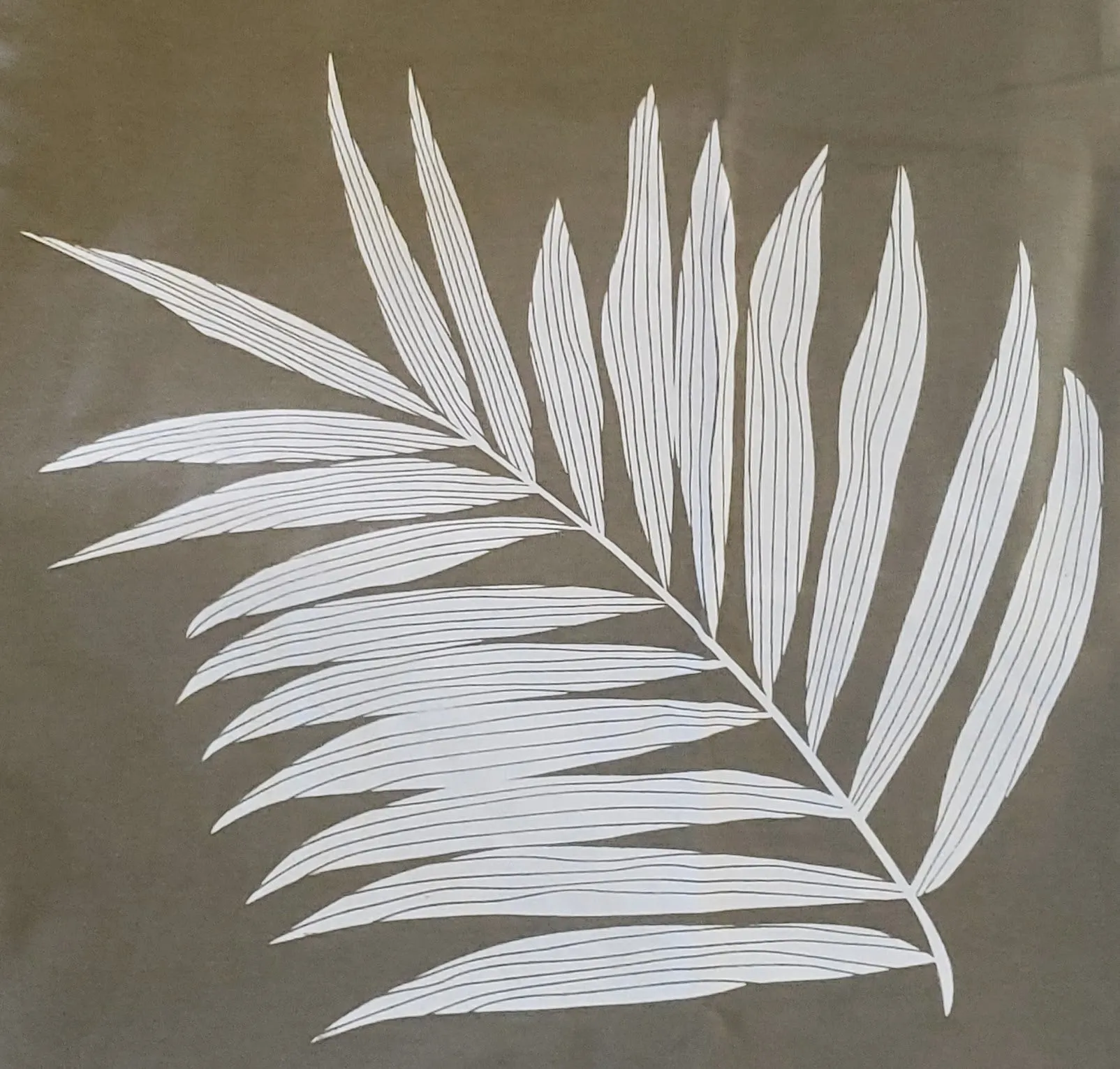 Bra Top with Palm Leaf Print