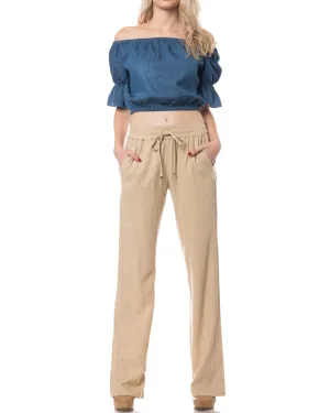 Breezy Comfort Linen Drawstring Pants