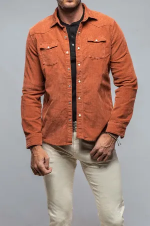 Brooks Corduroy Snap Shirt In Coccio