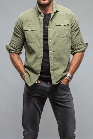 Brooks Corduroy Snap Shirt In Matcha