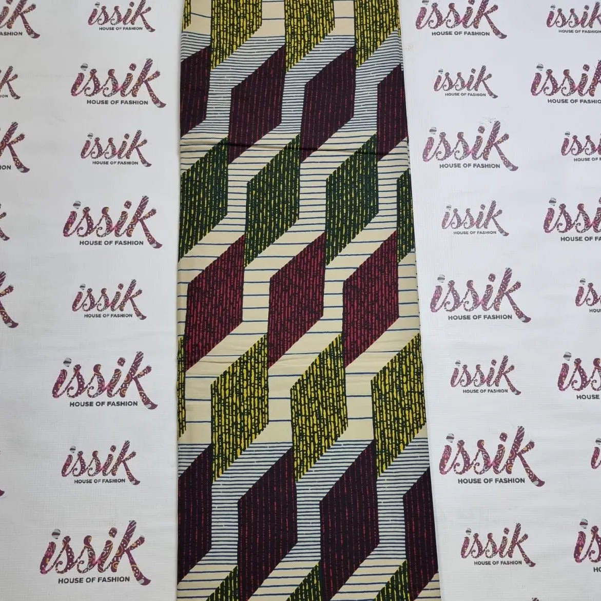 Brown & Green Ankara Fabric - akpy8089