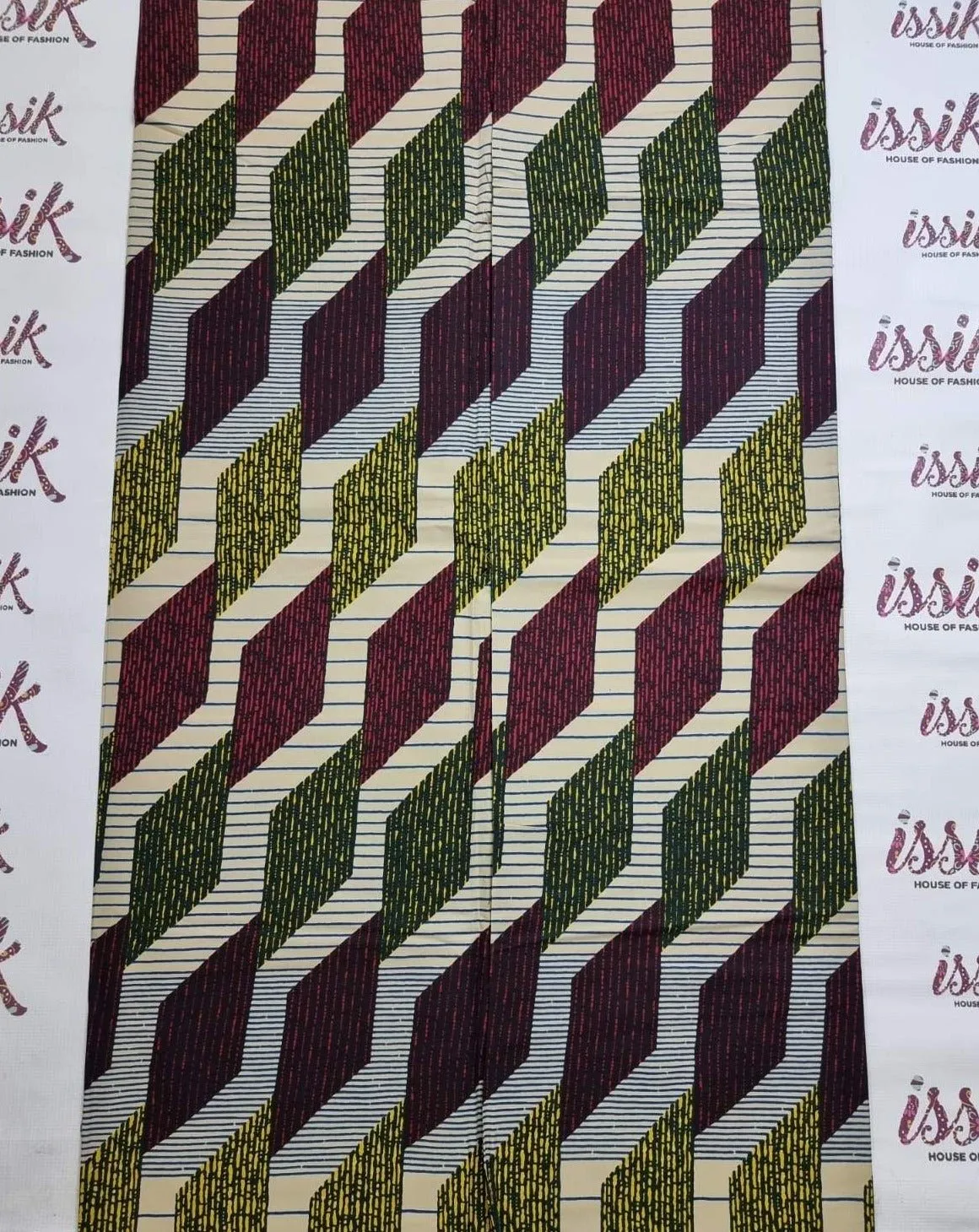 Brown & Green Ankara Fabric - akpy8089