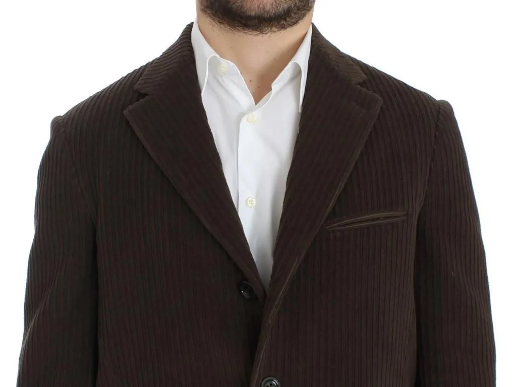 Brown manchester stretch blazer