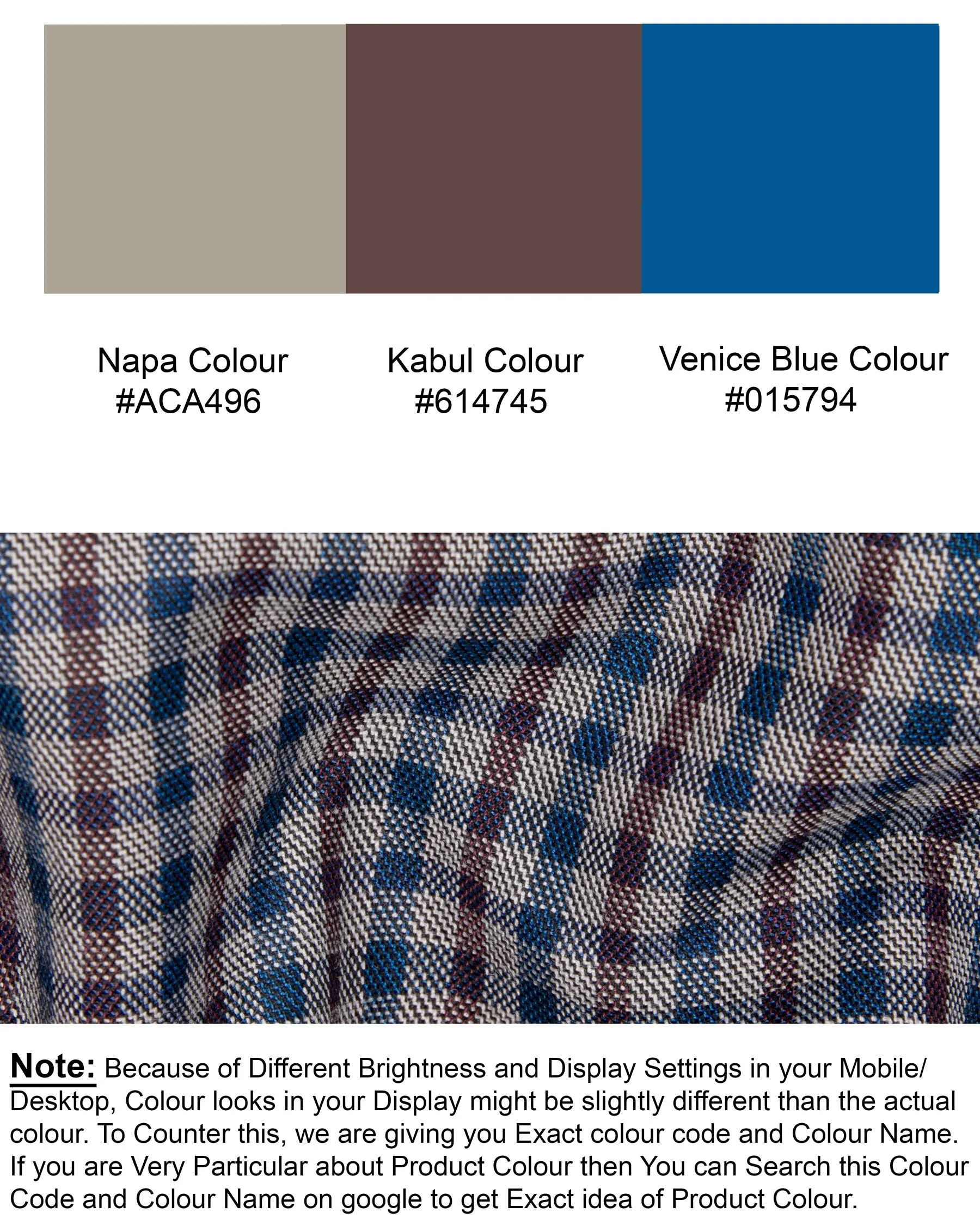 Brown with Blue Gingham wool rich Blazer