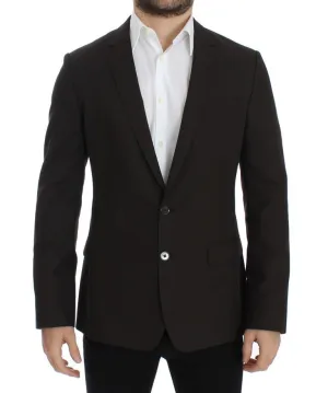 Brown wool MARTINI slim fit blazer