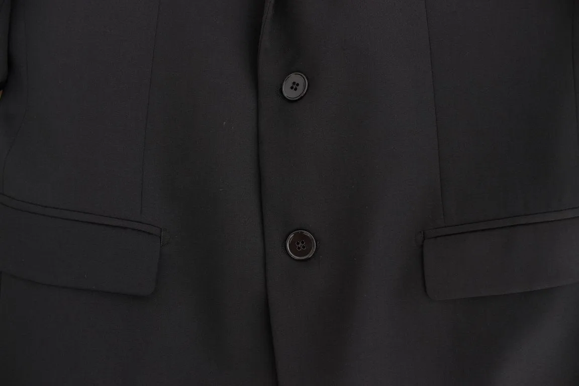 Brown wool slim fit blazer