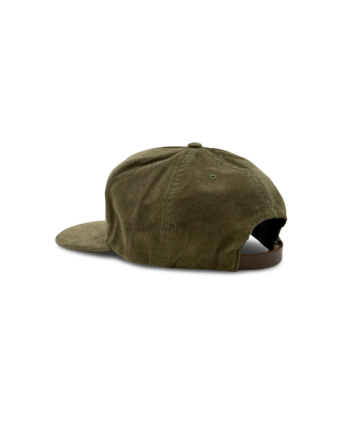 Brushstroke Cord Hat - Olive