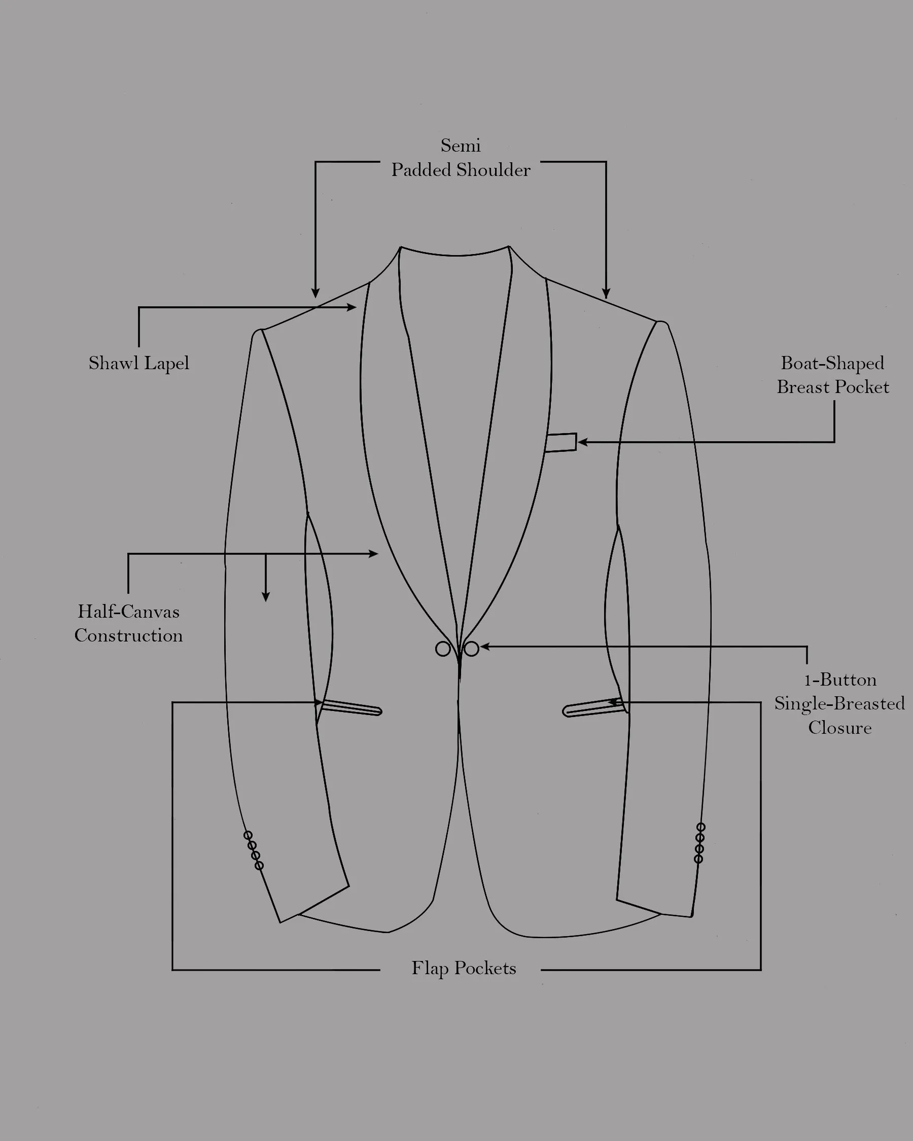 Buccaneer Wool Rich Tuxedo Blazer