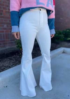 Buddy Love White Bellbottoms