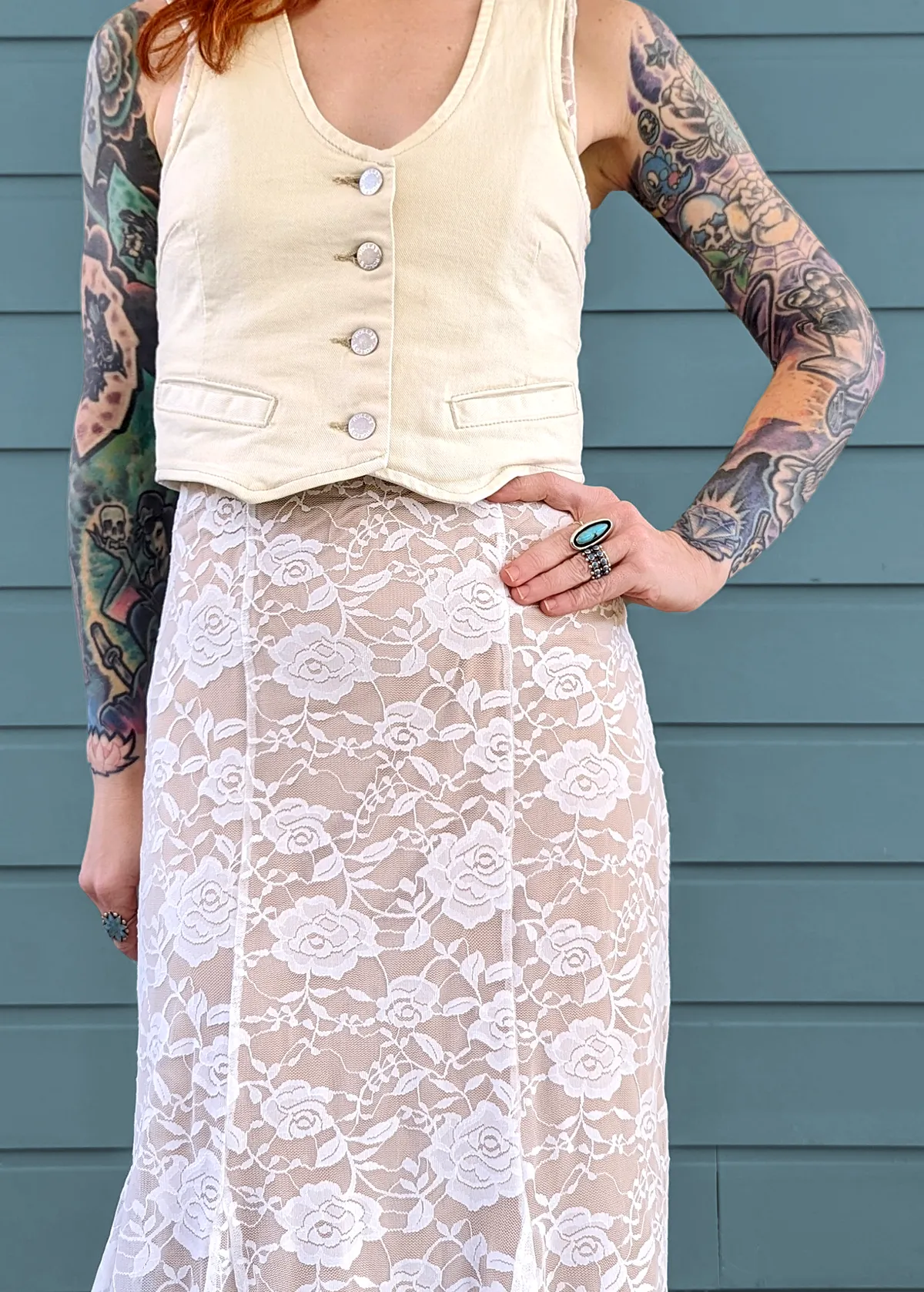 Buttercream Denim Dallas Vest