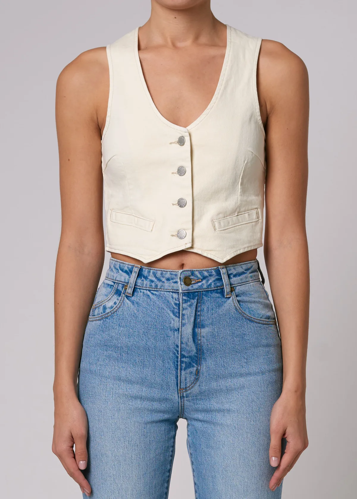 Buttercream Denim Dallas Vest
