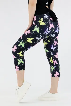 Butterfly Art - Casual Capri Leggings