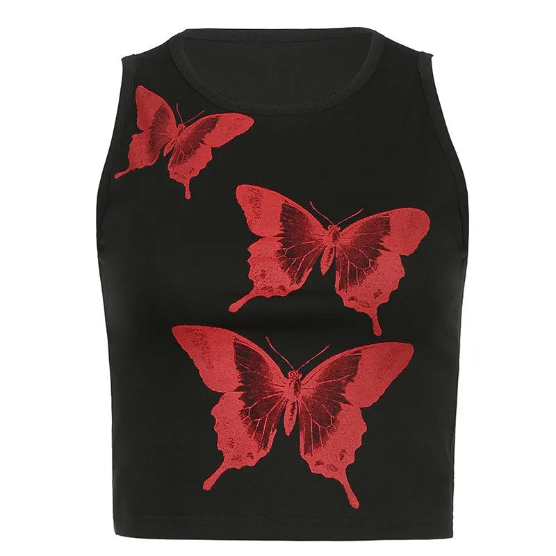 Butterfly Print Vest ER5813