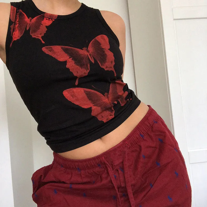 Butterfly Print Vest ER5813