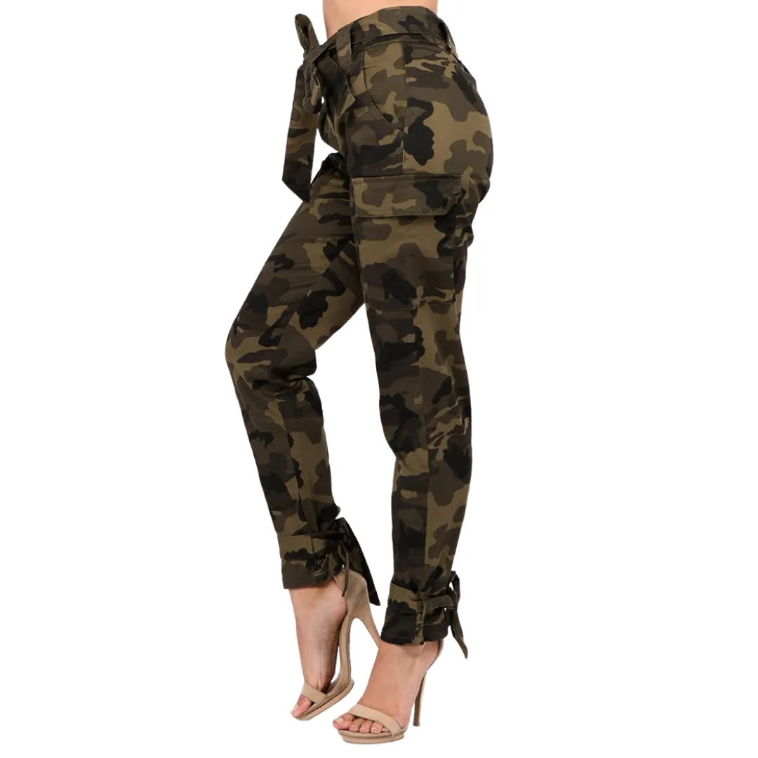 Camo Jogger Ankle Tie - Green Camouflage