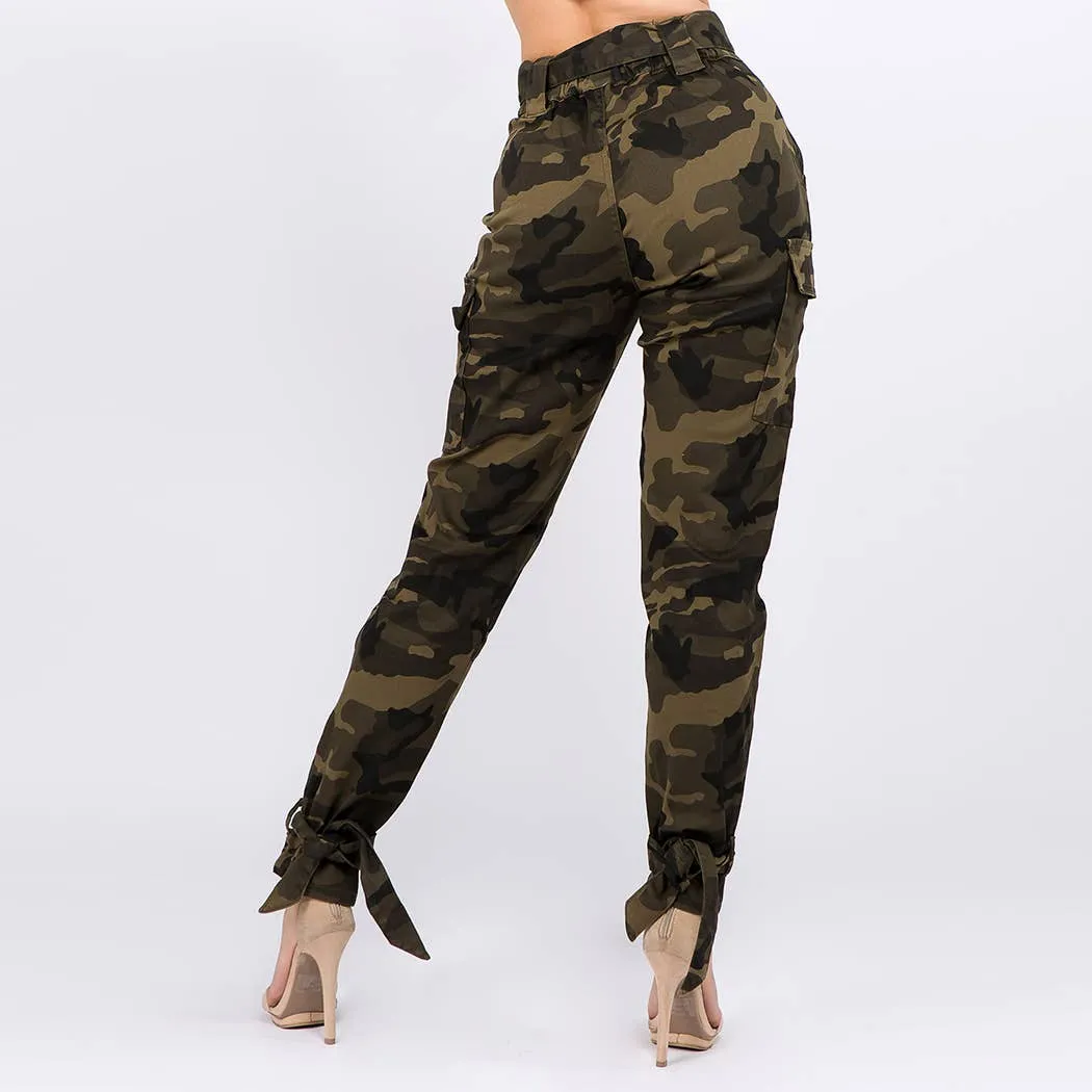 Camo Jogger Ankle Tie - Green Camouflage