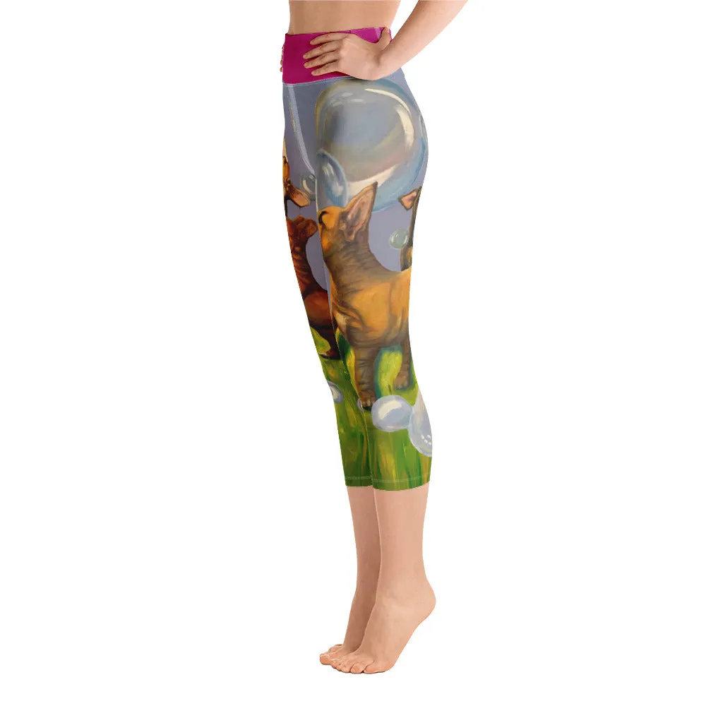Capri Leggings with  Bull Terriers "Bubbles"
