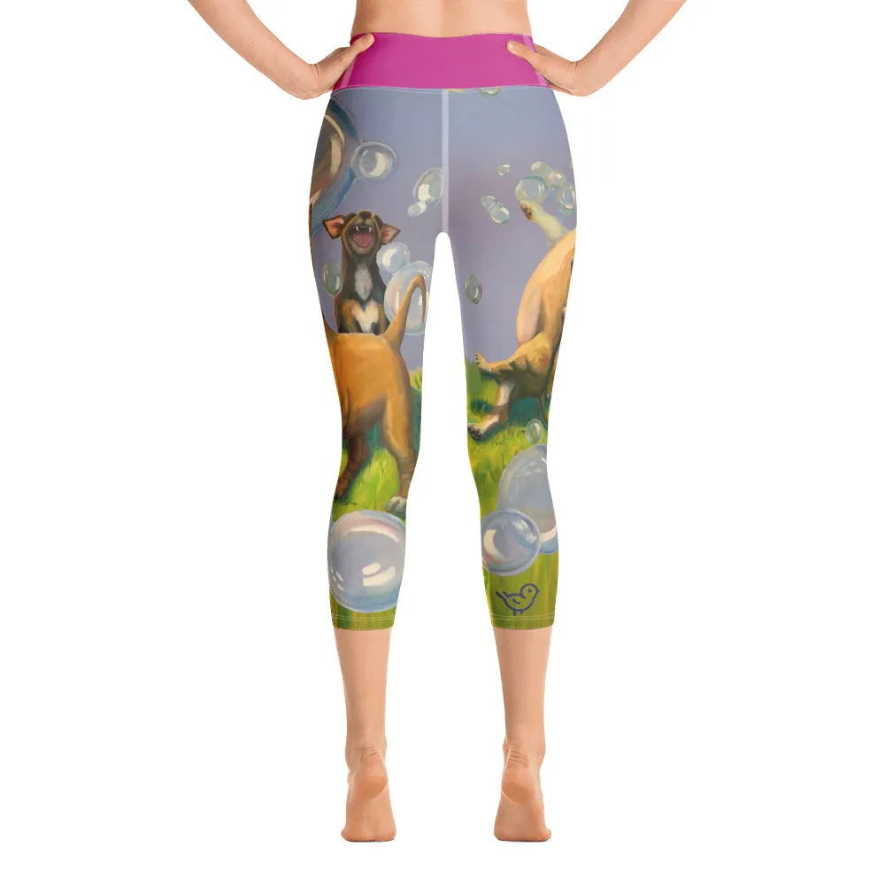 Capri Leggings with  Bull Terriers "Bubbles"