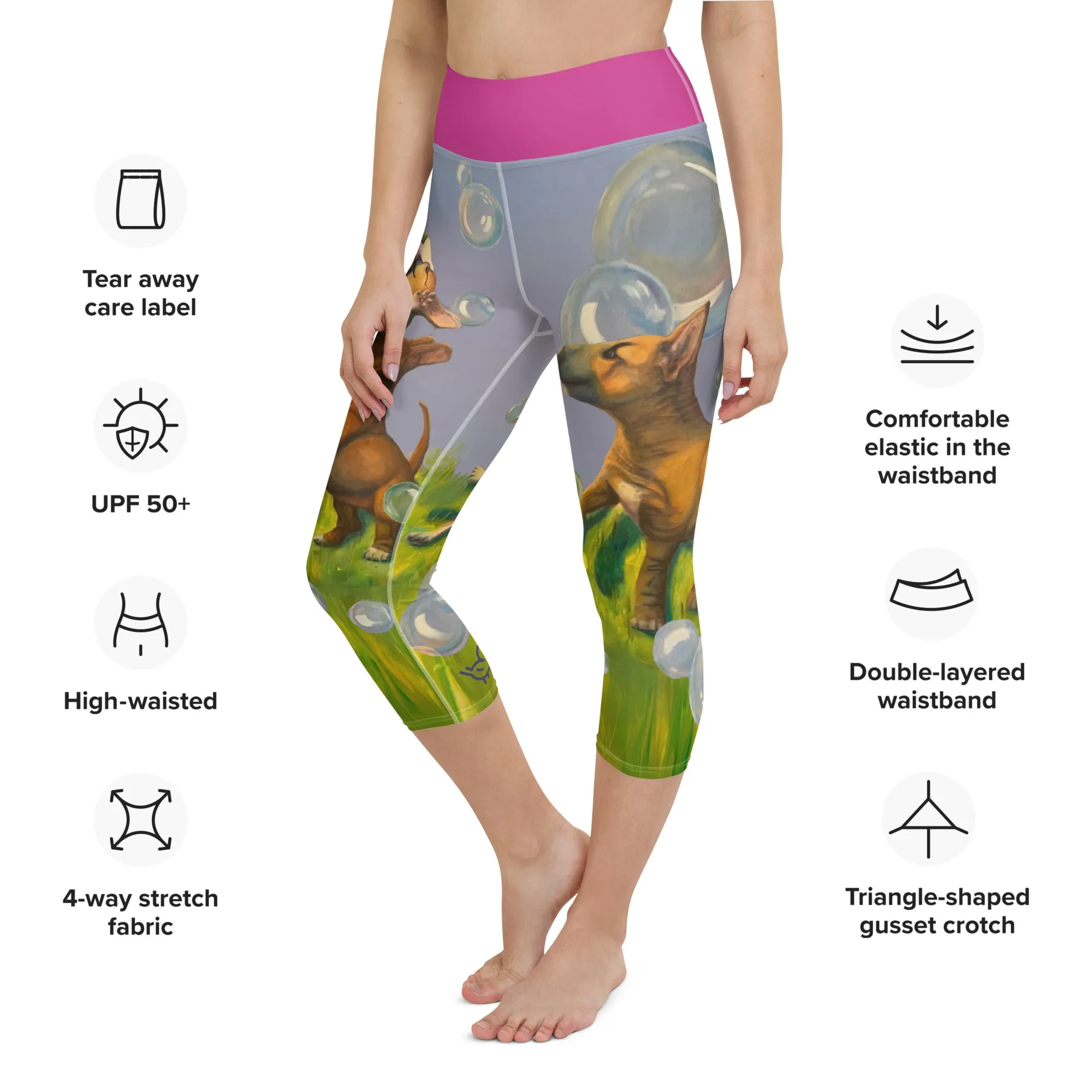 Capri Leggings with  Bull Terriers "Bubbles"